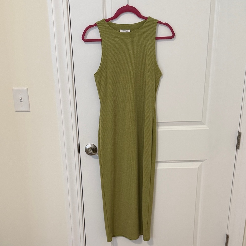 Chic Olive Midi Dress